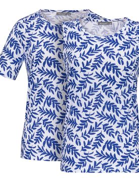 Shirt „Cläre“, 2 Stück M blau weiss