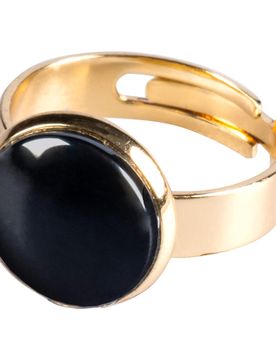 Ring „Hämatit“, verstellbar gold schwarz