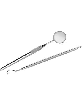 Zahnpflegeset "Profi" aus rostfreiem Edelstahl, 2-teilig silber