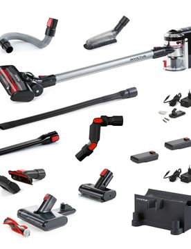 Akku-Staubsauger Invictus X9, 23 teilig schwarz silber rot