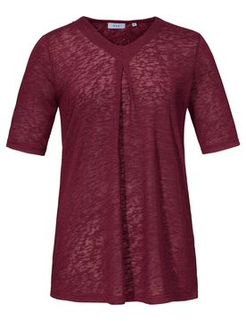 Tunika-Shirt „Leinenoptik“ M rot