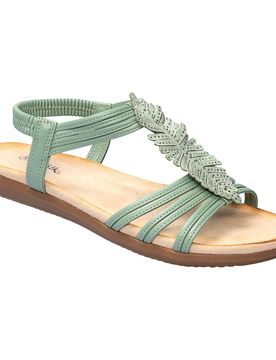 Fashion-Sandale "Feder" gruen 41 Damen