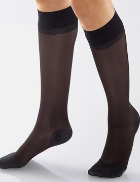 Knie-Stützstrümpfe schwarz