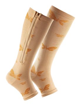 Stützstrumpf "Schmetterling", 1 Paar braun S/M