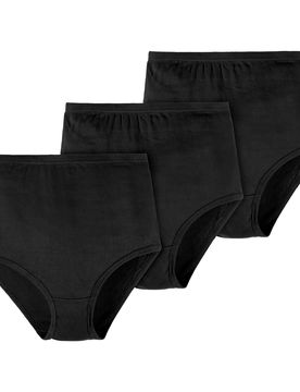 Baumwoll-Taillenslip schwarz XXL Damen