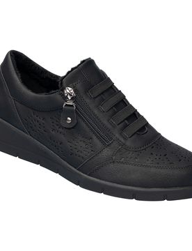 Wärme-Keilhalbschuh „Renate“ schwarz 42 Damen