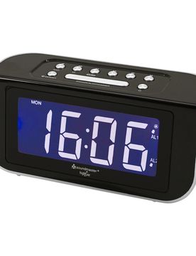 LCD-Funkuhrenradio schwarz