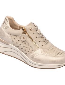 Leder-Keilsneaker „Sandra“ beige 39 Damen