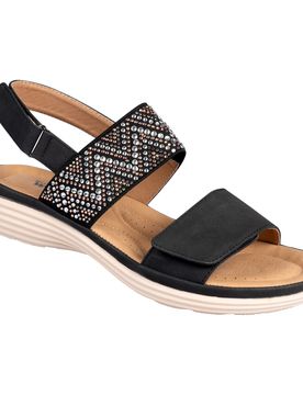 Klett-Stretchsandalette „Saskia“ schwarz 36 Damen