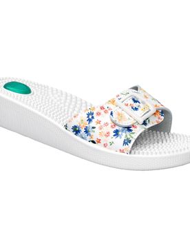 Massage-Pantolette weiss 38 Damen