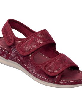 Bequem-Klettsandalette „Christa“ rot 38 Damen