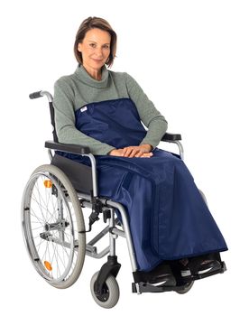 Rollstuhl Wickeldecke Marine blau