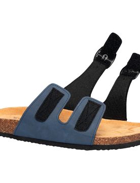 Bequem-Klettpantolette "unisex" blau 39 Damen
