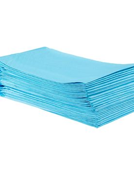 Krankenunterlage, 25 Stück weiss blau