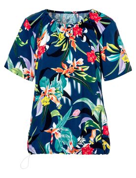 Damen-Bluse „Paradies“ mehrfarbig M Damen