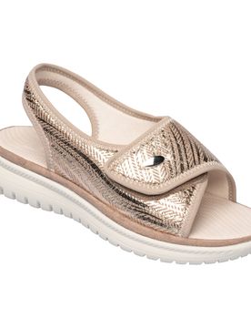 Bequem-Klettsandalette „Margot“ gold 39 Damen