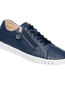Bequem-Sneaker mit Leder „Miriam“ 38 blau