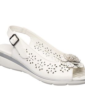 Komfort-Sandalette „Rose“ weiss 40 Damen
