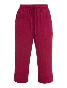 Musselin-Capri-Hose „Moni“ rot XL Damen