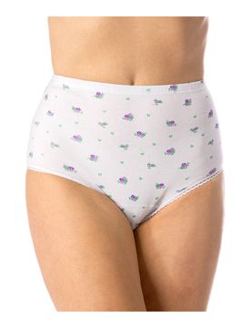 Inkontinenzslip Damen "Blumen" weiss L