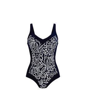 Damen Badeanzug Flower Dots Sidonia dunkelblau 44E W