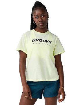 Damen Laufshirt Graphic gelb XS W