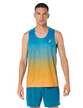 Camiseta de tirantes de running para hombre Road Fade azul XL