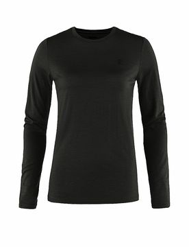 Camiseta funcional de lana Abisko para mujer negro S
