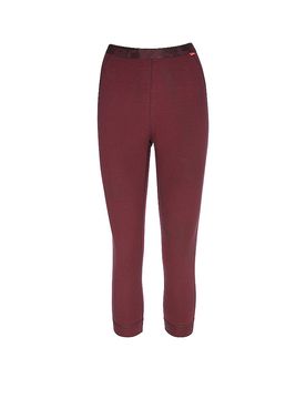 Löffler Mallas interiores 3/4 TTX Warm para mujer rojo oscuro 40