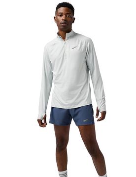 Zipshirt da running da uomo Dash 3.0 grigio chiaro L