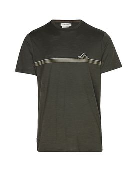 Maglietta tecnica da uomo Range Stripes 150 Tech Lite oliva L