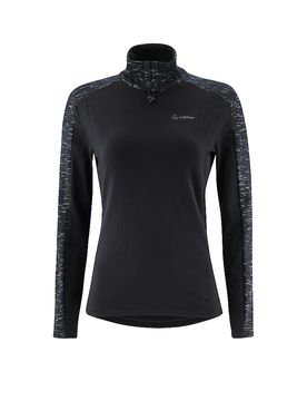 Löffler Maglia intima da sci di fondo da donna a collo alto Starlit Transtex nero 36