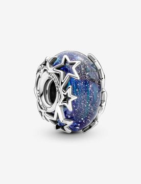 Charm Vetro di Murano Blu con Stelle 790015C00