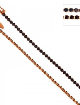 Bracciale tennis in oro rosa pietre nere 803321726505