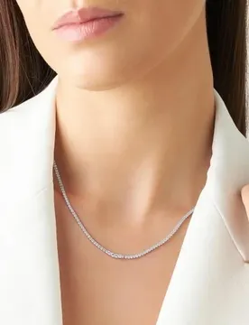 Collana Tennis Argento Uomo Donna Misura Personalizzabile