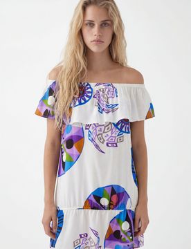 Robe courte volant M. Christian Lacroix WHITE S female