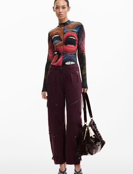 Pantalon tie-dye avec fermetures éclair RED 38 female