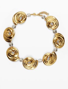 Collier spirales plaqué or Zalio MATERIAL FINISHES U female