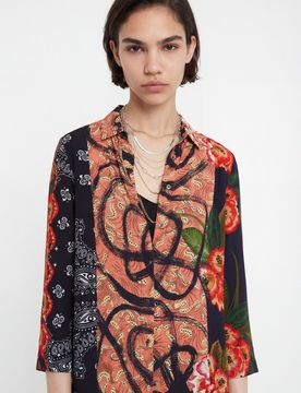 Chemise orientale boho RED L female