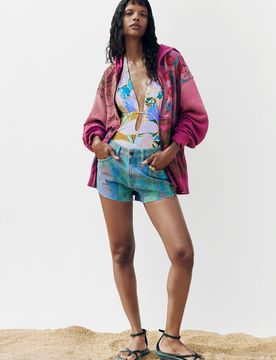 Short en jean imprimé BLUE 34 female