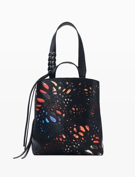 Mochila mini mariposa, Poliuretano, Negro, U