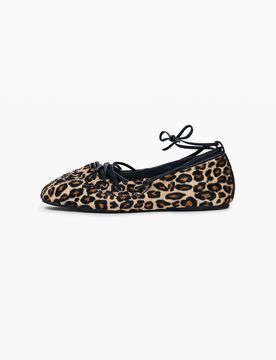 Ballerine imprimé cuir BLACK 38 female