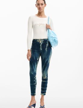 Jean tie-dye BLUE 36 female