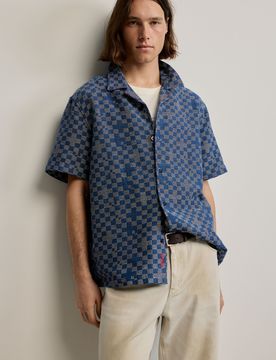 Chemise à carreaux bleus BLUE L male