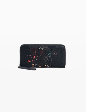 Monedero troquelado mariposa, Poliuretano, Negro, U