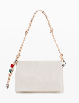 Bolso mediano charms, Mujer, Poliuretano, Blanco, U