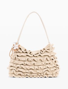 Grand sac crochet fleur WHITE U female