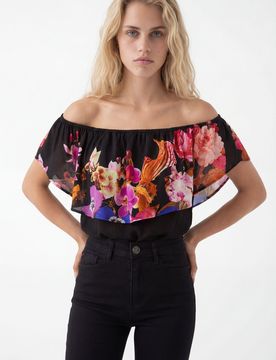 Body à fleurs M. Christian Lacroix BLACK S female