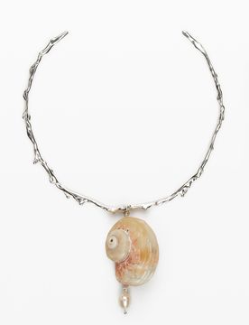 Collier rigide coquillage plaqué argent Zalio BLACK U female