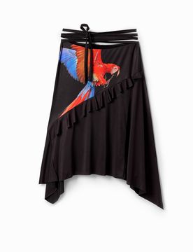 Falda midi loro Tyler McGillivary, Poliester, Negro, S